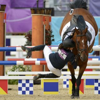 Tamara Vega, en último lugar del pentatlón