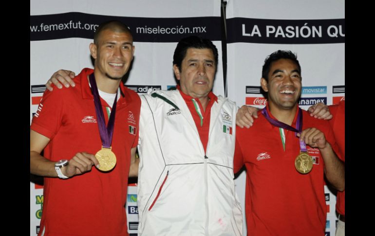 En la imagen, Jorge Chatón Enríquez, Luis Fernando Tena y Marco Fabián. REUTERS  /
