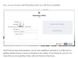La llegada de un nuevo miembro de la familia será una de las buenas nuevas a compartir en Facebook. ESPECIAL  /