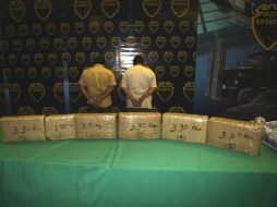 La droga fue encontrada en la cajuela de un taxi, iba a ser comercializada al menudeo en Tlajomulco.  /