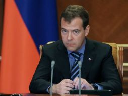El primer ministro ruso Dmitri Medvédev, se reunió ayer para discutir la situación  en la industria espacial. AFP  /