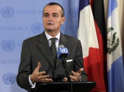 El embajador de Francia en la ONU, Gerard Araud, en la reunión del Consejo sobre Siria. AP  /