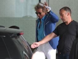 Rod Stewart sale del hotel donde se hospeda, rumbo al Auditorio Nacional donde esta noche ofrece un concierto. EL UNIVERSAL  /