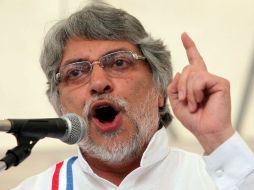 Fernando Lugo durante un acto en Asunción, en el que sus seguidores le brindaron su apoyo. EFE  /