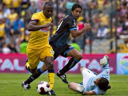 Christian Benítez abrió el camino de la victoria para las Águilas. MEXSPORT  /