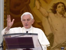 El Papa Benedicto XVI durante la celebración del Angelus. EFE  /