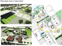 Imagen del proyecto de transformación de la unidad deportiva de la colonia Ferrocarril en una Plaza Cívica. ESPECIAL  /