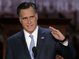 El candidato presidencial republicano Mitt Romney, durante la convención de su partido en Tampa, Florida. AP  /