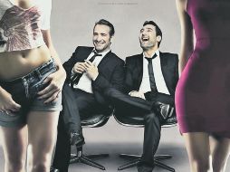 DE MODA. Jean Dujardin (izq) forma parte del filme ''Los Infieles'' en el tour de cine francés. ESPECIAL  /