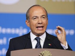 Calderón durante la presentación de su VI Informe de Gobierno. EFE  /