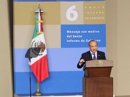Felipe Calderón presentó su VI Informe de Gobierno en un acto realizado en Palacio Nacional en Ciudad. EFE  /