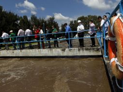 Recorrido por las instalaciones de la planta de tratamiento de aguas residuales en Jocotepec.  /