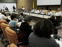 Durante el anuncio oficial del inicio de conversaciones de paz entre el Gobierno de Colombia y las FARC. XINHUA  /