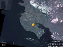 Mapa que muestra la zona del epicentro del sismo. ESPECIAL  /