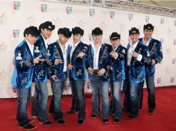La banda duranguense durante la premiación Lo Nuestro en Miami. ARCHIVO  /