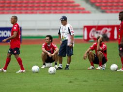 La Selección de Costa rica trabaja para recibir a México este vierens. MEXSPORT  /