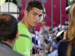 Cristiano Ronaldo sigue siendo el foco de atención con la prensa en la Selección de Portugal. EFE  /