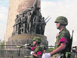 Con la ceremonia cívico-militar en conmemoración de la gesta de los Niños Héroes,arrancó ayer el calendario de festividades patrias.  /