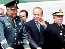 El presidente encabezó la ceremonia de Clausura y Apertura de Cursos del Sistema Educativo Militar. NTX  /