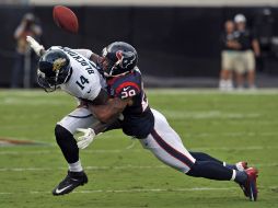 La defensiva de los Texanos dejo en 117 yardas a Jacksonville. AP  /
