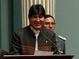 El presidente de Bolivia, Evo Morales, durante la presentación del informe de la Oficina de la ONU contra la Droga y el Delito. EFE  /