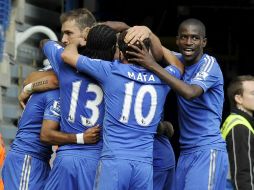 El gol, a sólo cinco minutos del final, logró rescatar el partido del Chelsea. EFE  /