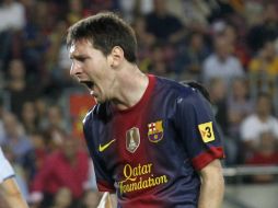 Lionel reprochó a David Villa el no haberle pasado el balón durante el partido ante el Granada. AFP  /