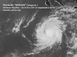 El fenómeno ha alcanzado vientos sostenidos de 150 kilómetros y provocado lluvias en el occidente del país (Twitter @metmex). ESPECIAL  /