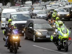 Aspecto del cortejo fúnebre al político fallecido Alonso Lujambio. EL UNIVERSAL  /