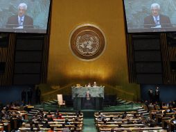 Mahmoud Abbas en su discurso ante la Asamblea General de la ONU. XINHUA  /