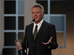 Dustin Hoffman agradeció al público y al festival por haberle otorgado tan prestigioso galardón. NTX  /