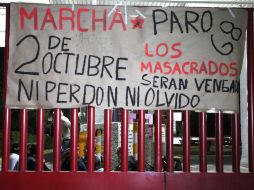 Diversas escuelas realizan paro laboral en conmemoración del 44 aniversario de la masacre estudiantil. EL UNIVERSAL  /