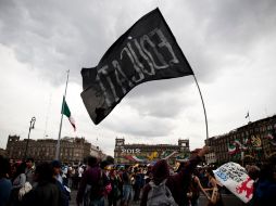 La protesta culminó en El Zócalo de la capital del país. XINHUA  /
