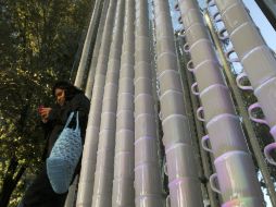 Aspecto de la obra ''Sin título'' del artista Francisco Serrano. NTX  /