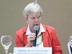 La embajadora Marie Anne Coninsx resaltó la importancia y fuerza de la relación económica entre la UE y nuestro país. ESPECIAL  /