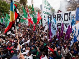 Líderes sindicales estuvieron de acuerdo en que no van a terminar este año sin hacer un paro nacional. AP  /