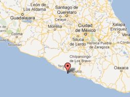 Ubicación del temblor en Guerrero. ESPECIAL  /
