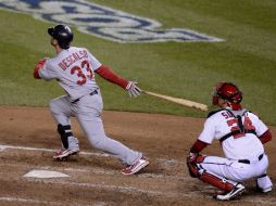El segunda base de Cardenales Daniel Descalso (33) bateó un cuadrangular. EFE  /