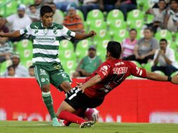 El partido entre Santos y Xolos fue muy disputado. MEXSPORT  /