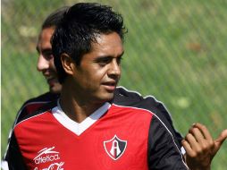 El delantero de Atlas, Sergio Santana, durante sesión de entrenamiento. MEXSPORT  /