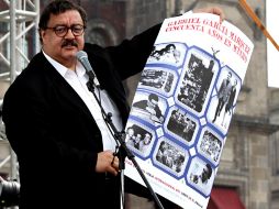 Se llevó a cabo la presentación del ''Cartel de Vicente Rojo'', en homenaje a Gabriel García Márquez. NTX  /