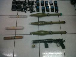 La Policía Estatal entregó los misiles, armamento inusual, al Ejército. ESPECIAL  /