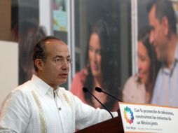 El Presidente Felipe Calderón, presentó en Manzanillo los resultados de la Encuesta Nacional de Adicciones 2011.NTX  /