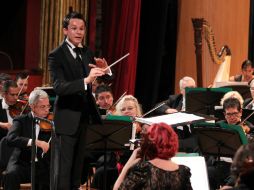 La Orquesta Filarmónica de Jalisco, dirigida por el joven poblano David Pérez Olmedo.  /