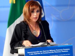 Marisela Morales asegura que se trabaja en la PGR para mejorar la calidad y servicio de la dependencia. EL UNIVERSAL  /