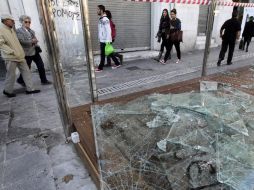 Secuelas de la protesta por medidas de austeridad en Atenas. EFE  /