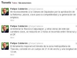 Calderón reaccionó tras la aprobación esta tarde de la reforma. ESPECIAL  /