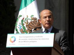 El presidente Calderón subrayó que con esta reforma de ley se combatirá la corrupción que prevalece en las instituciones. EL UNIVERSAL  /