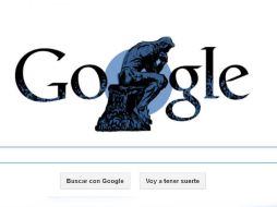 Dante a las puertas del infierno, representado en el Pensador de Rodin, y en el doodle de hoy. ESPECIAL  /