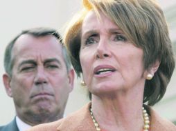 Aunque los republicanos controlan la Cámara de Representantes, requieren del apoyo de los demócratas, liderados por Nancy Pelosi. AP  /